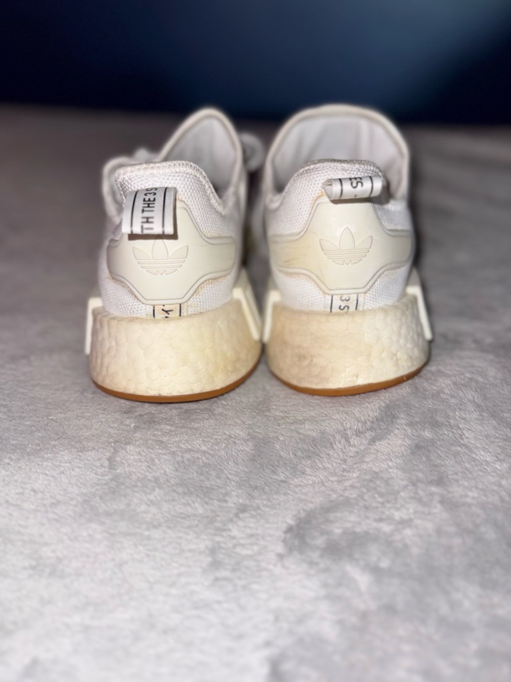 Mens Adidas White NMD R1 Shoes - Picture 4 of 8